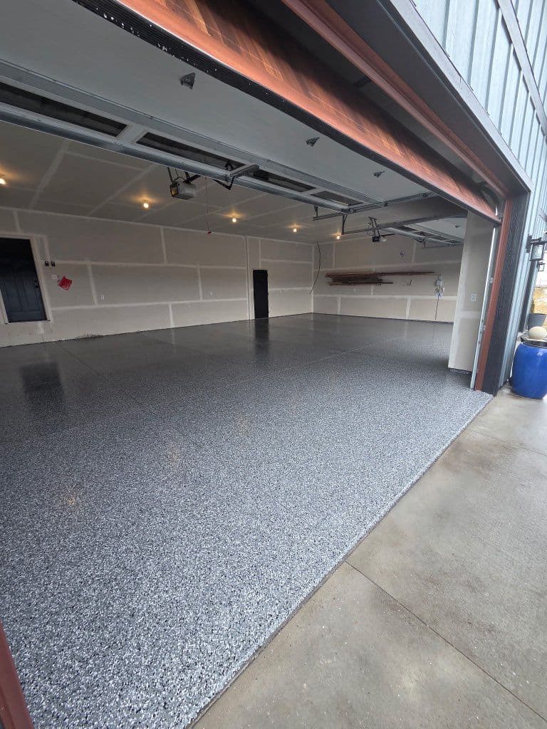 Project Flaked Epoxy Garage Floor Upgrade in Hudson WI image