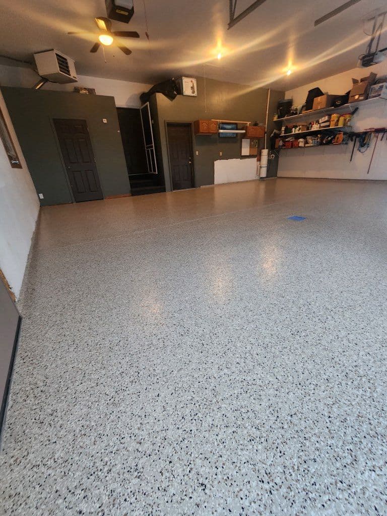 Gallery photos for Revive Your Garage with Flaked Epoxy Flooring: Image #1